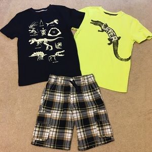 Gymboree Boys size 8 /2 shirts and 1 short EUC
